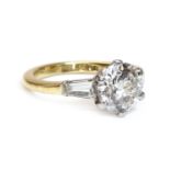 A single stone diamond ring with a jubilee crown cut diamond,