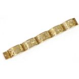 An Egyptian gold panel bracelet,