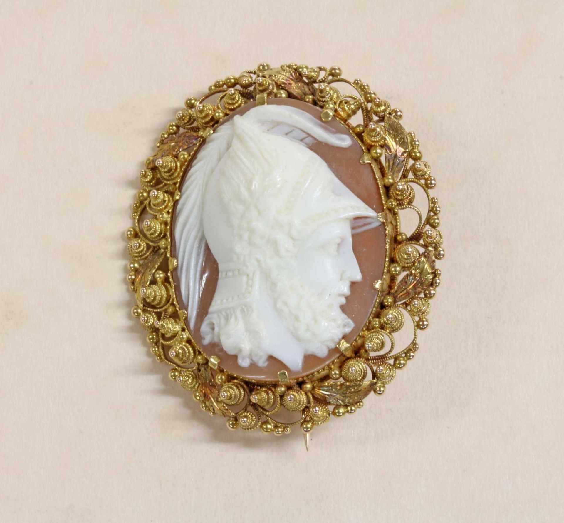 A Regency gold oval shell cameo, - Image 3 of 3