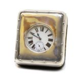 A silver mounted watch case,