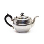 A 20th century silver teapot,