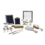 A quantity of silver items,