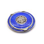 An Austrian Art Deco enamelled sterling silver compact,