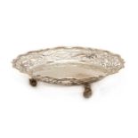 A silver pierced basket,