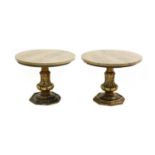 A pair of side tables,