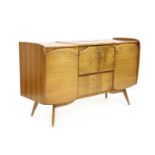 A walnut drinks cabinet,