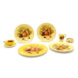 A collection of Aynsley 'Orchard Gold' teaware,