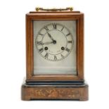 A late 19th century French carriage clock,