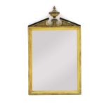 A giltwood wall mirror,