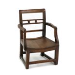 A country Sheraton mahogany child's chair