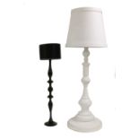 A large standard lamp,