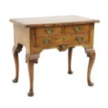 A George I style walnut lowboy,