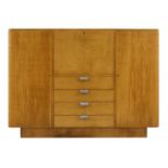 An Art Deco maple dressing bureau,