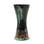 An Anita Harris Art Pottery vase of waisted cylindrical form,