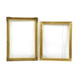 A large gilt gesso frame,