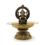 A brass altar stand,