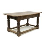 An oak refectory table