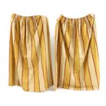 Six pairs of lined and interlined striped silk curtains by Allan Vaughan Ltd of Malvern,