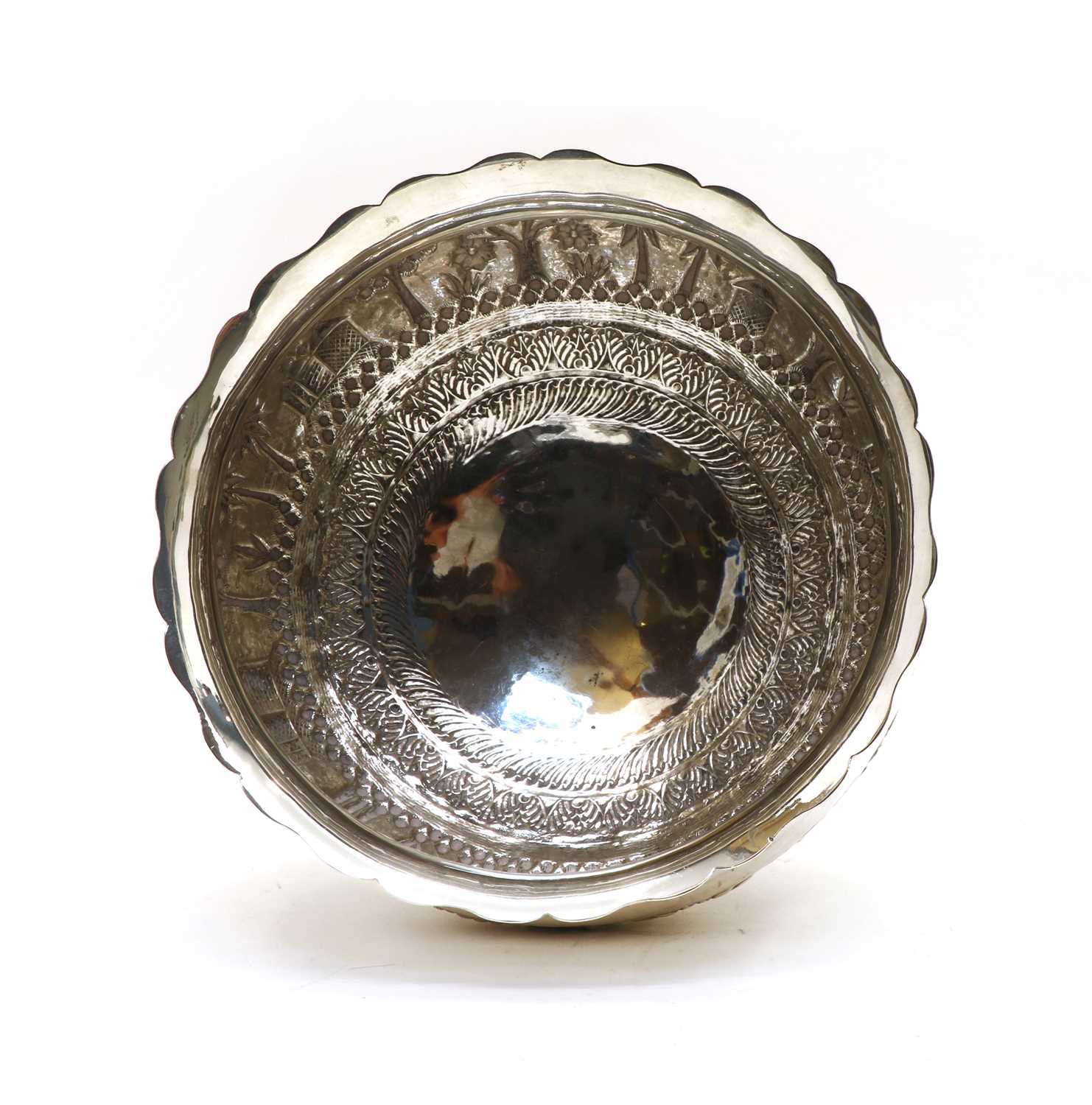 An Indian silver pedestal bowl, - Image 2 of 2