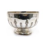 A silver pedestal bowl,