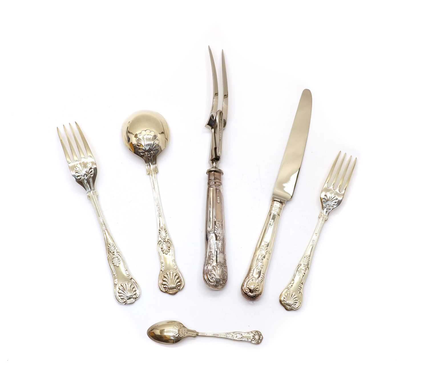 A silver canteen of cutlery, - Image 2 of 3