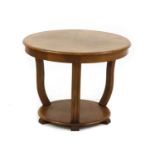 An Art Deco walnut side table,