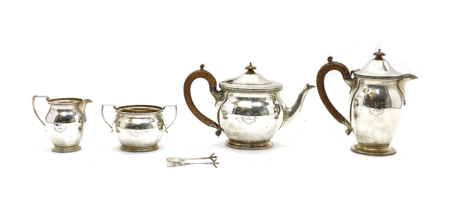 A silver four piece tea service - Image 2 of 3