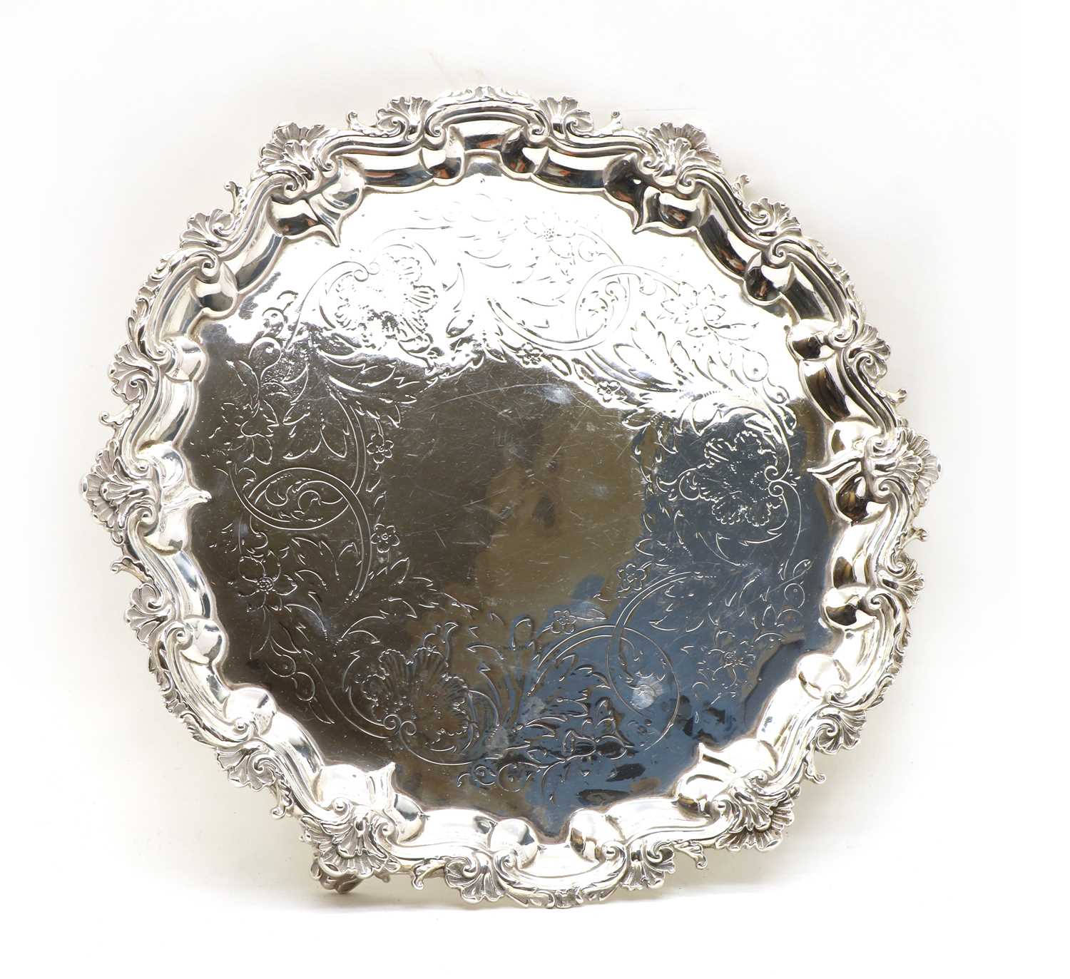 An early Victorian silver salver, - Image 3 of 3