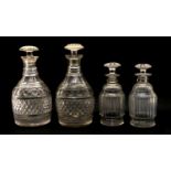 A pair of Regency decanters,