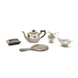 Five early 20th century silver items:
