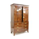 A George III mahogany linen press,