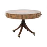 A George IV mahogany drum table,