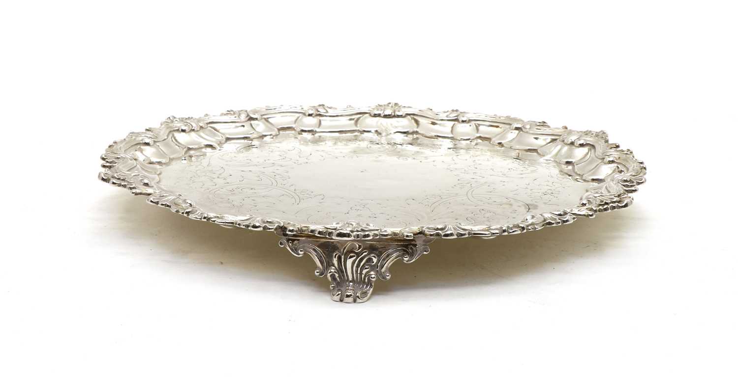 An early Victorian silver salver,