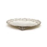 An early Victorian silver salver,