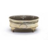 A silver and tortoiseshell silver dressing table box,