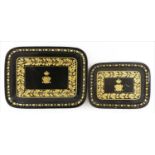 Two graduated Royal French Louis Philippe toleware trays,