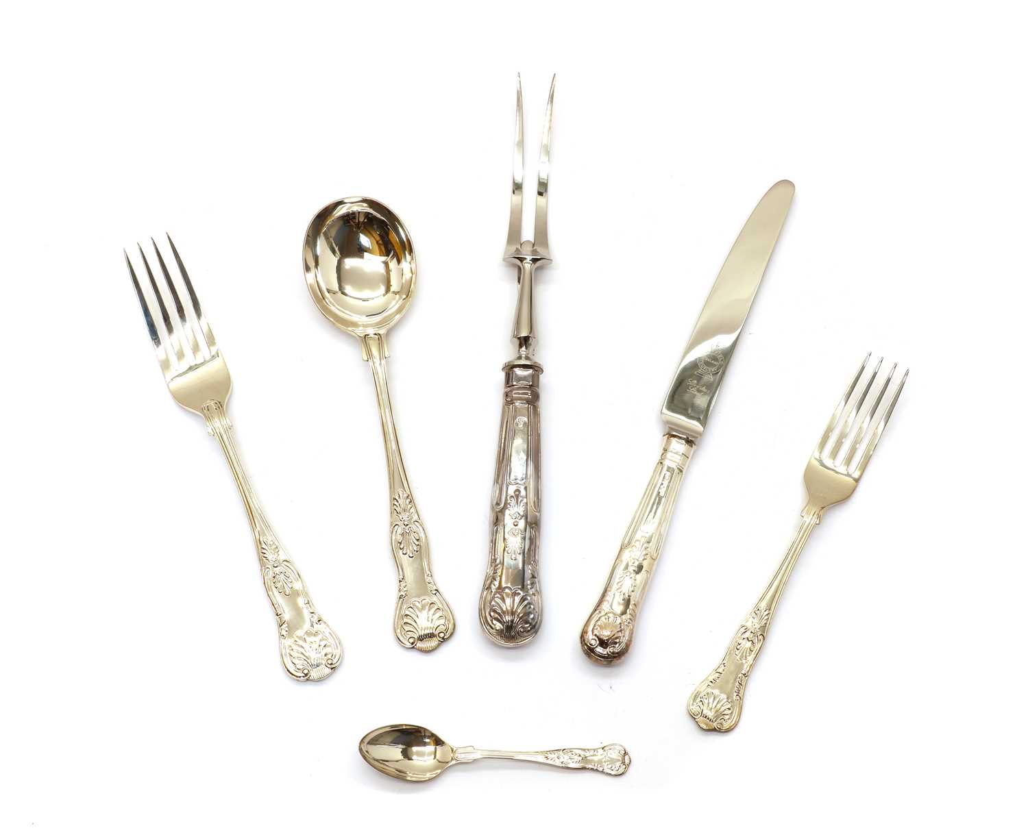 A silver canteen of cutlery,