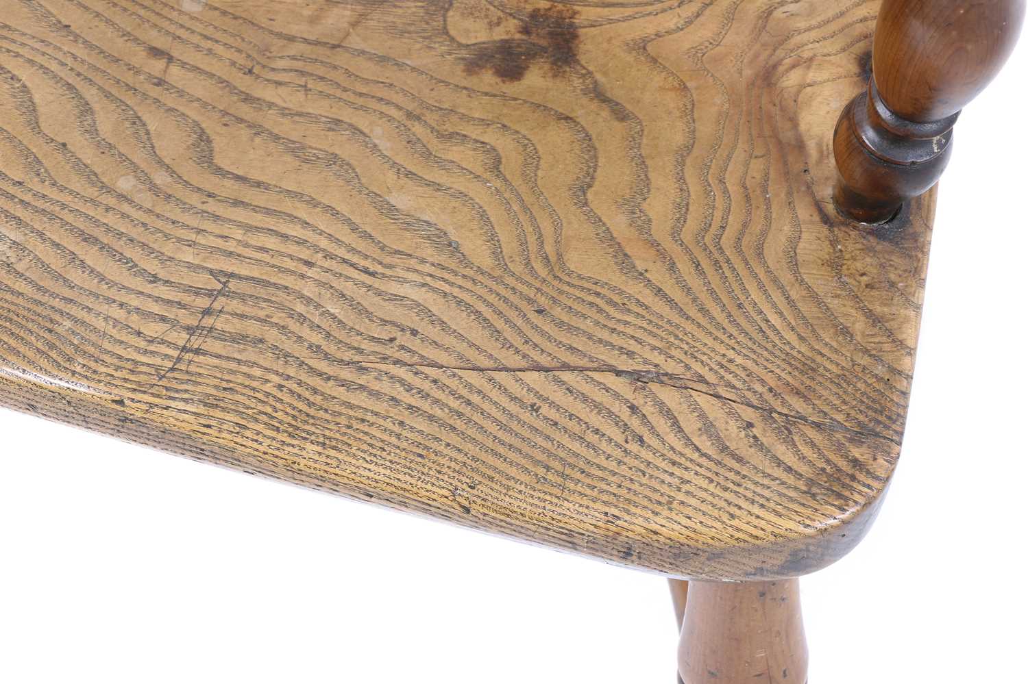A yew wood and elm low back Windsor chair - Image 4 of 4