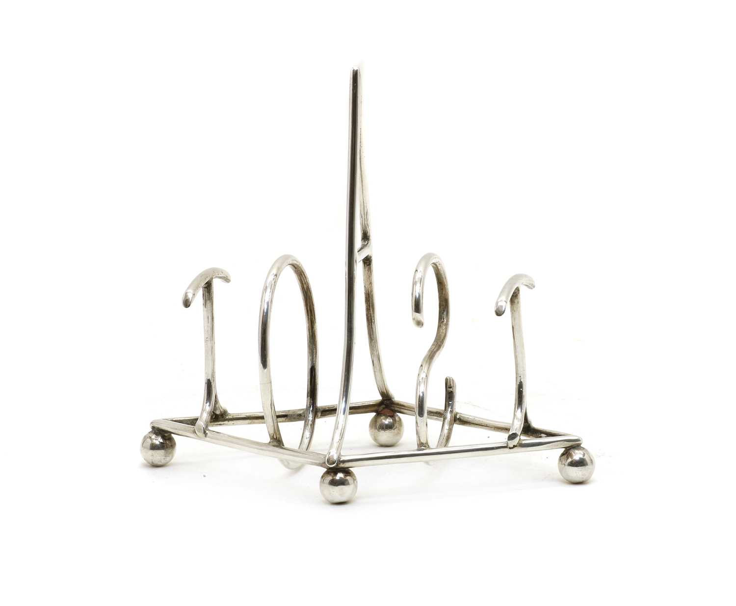 A novelty silver toast rack, - Image 2 of 4