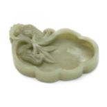 A Chinese jade brush washer,