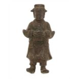 A Chinese bronze figure,