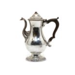 An old Sheffield plate coffee pot,