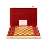 A 20th Century silver chess set,