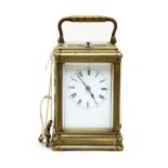 Brass cased repeating carriage clock,