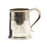 A silver mug,