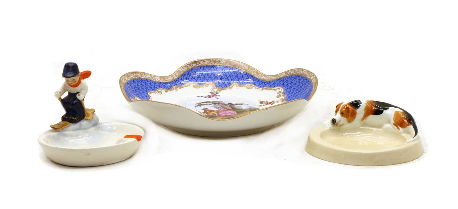 A Royal Worcester porcelain 'Hound' dish,