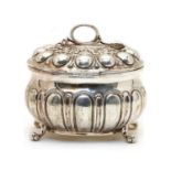 A 17th century style silver sugar box,