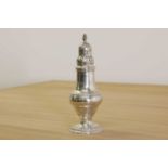 A small George III silver sugar caster,