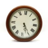 A 19th century mahogany cased single fusee wall clock,