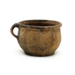 An early child's earthenware chamber pot